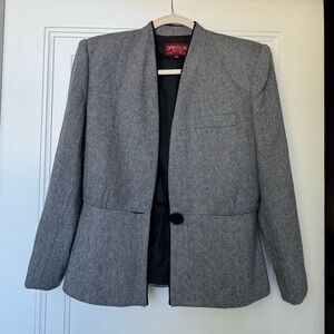 Vintage Gray Tweed Blazer